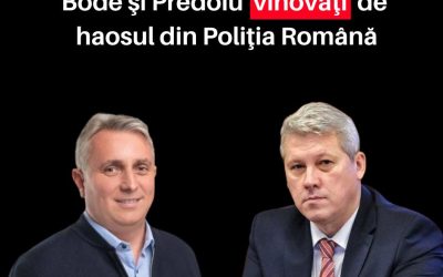 Bode şi Predoiu vinovaţi de haosul din Poliţia Română
