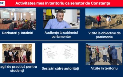 Activitatea în teritoriu ca senator de Constanţa din acest mandat